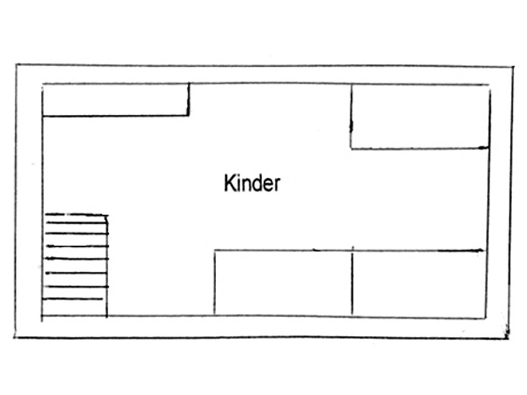 alte schusterei_grundrisszeichnung kinderzimmer mit 3 einzelbetten u d couch