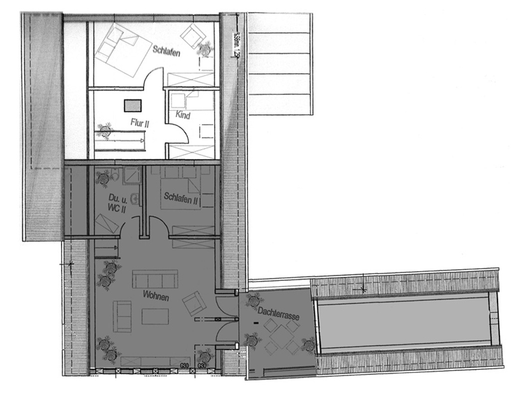 haus kornblume mit grundrisszeichnung etage 2