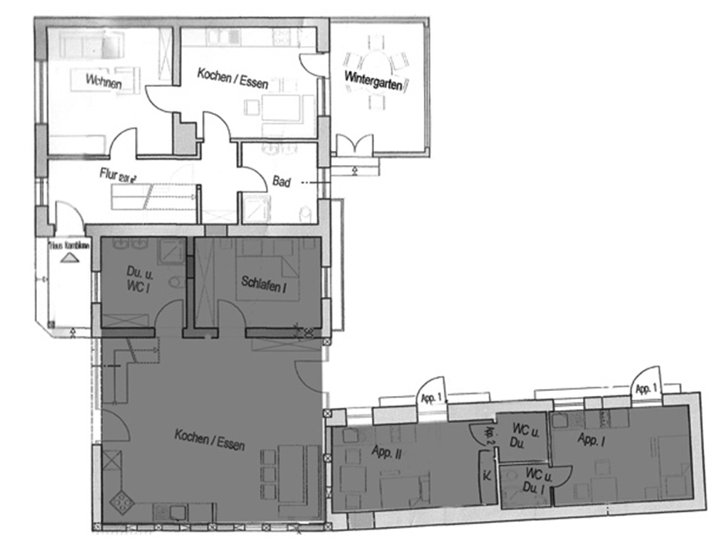 haus kornblume mit grundrisszeichnung etage 1