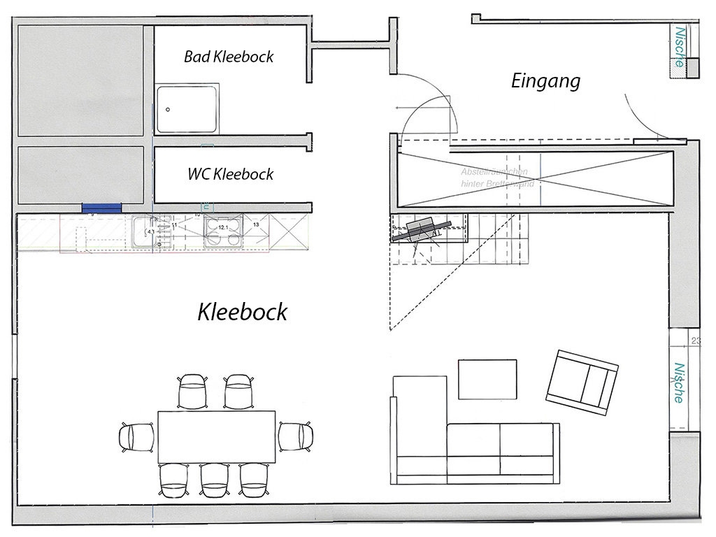 grundrisszeichnung kleebock