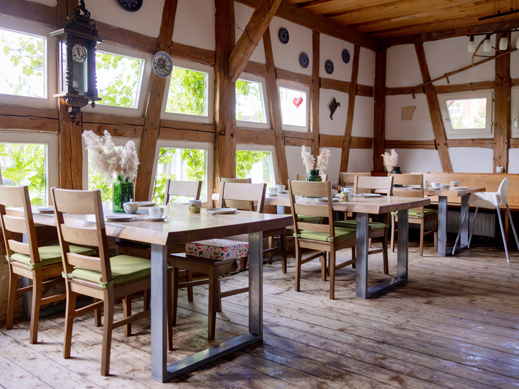 ferienbauernhof ohr frühstücksraum im fachwerkstil
